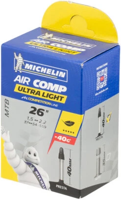 Michelin Chambre à Air C4 Aircomp Ultra-Light VTT Pour 26" 9 Michelin Chambre à Air C4 Aircomp Ultra-Light VTT Pour 26" -Accessoires De Vélo 347800