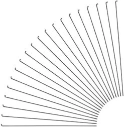 Sapim Rayons Race J-Bend + Écrous - 20 Pièces