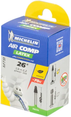 Michelin Chambre à Air Schlauch C4 Aircomp Latex VTT Pour 26" 7 Michelin Chambre à Air Schlauch C4 Aircomp Latex VTT Pour 26" -Accessoires De Vélo 477176